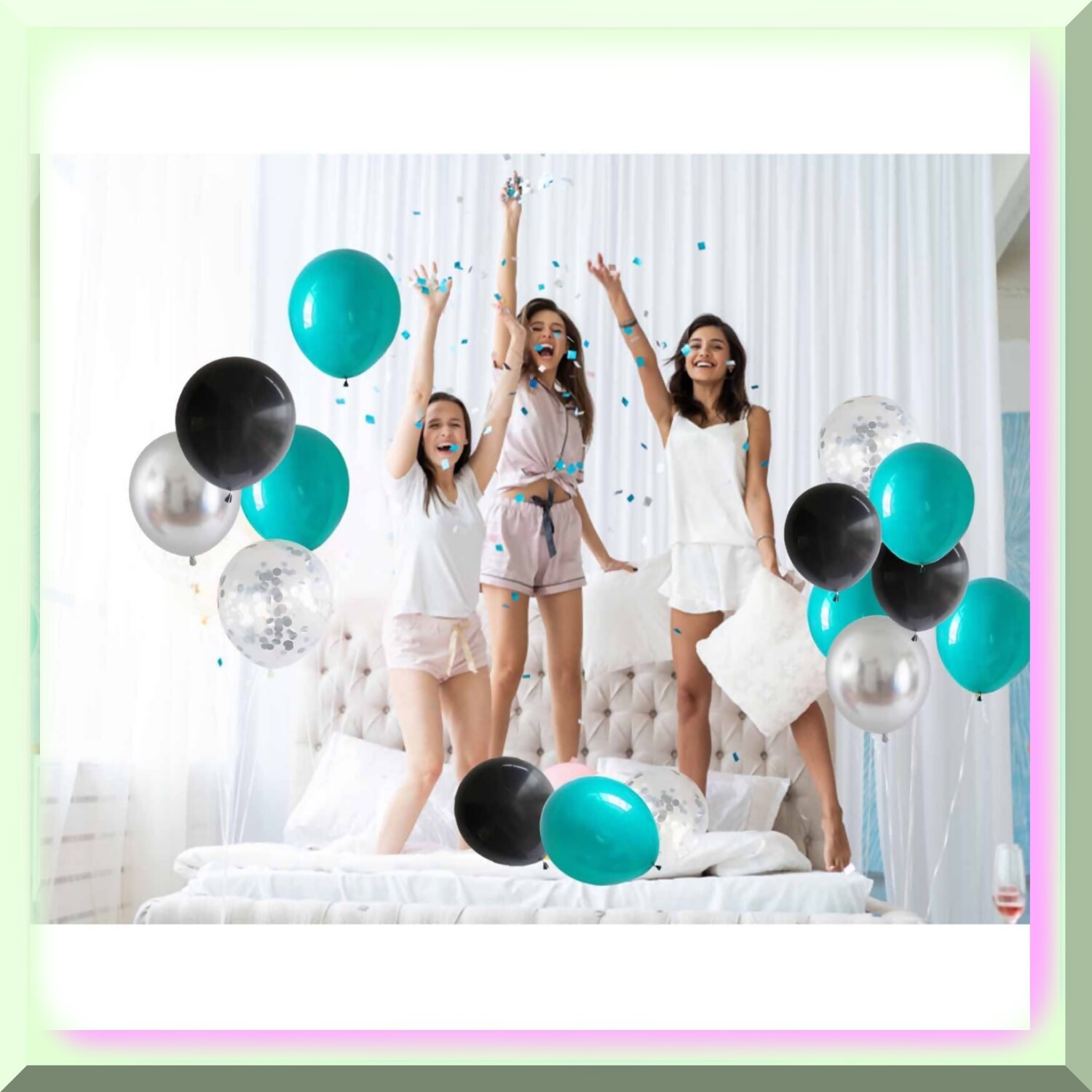 Turquoise Aqua Birthday Party Decoration Kit