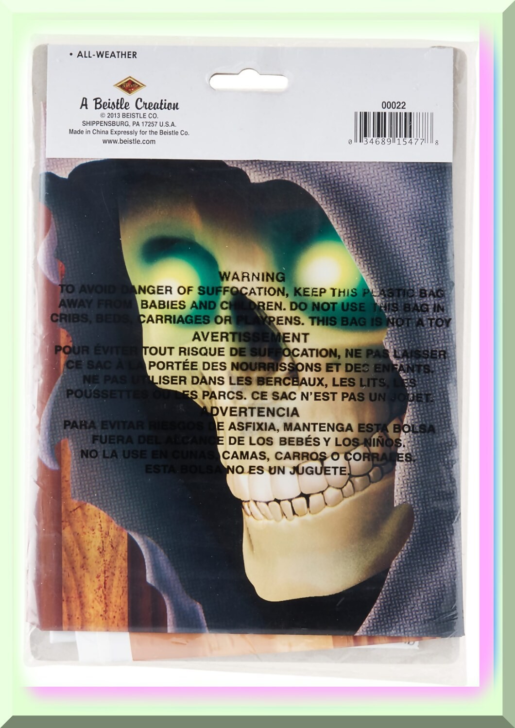 Spooky Reaper Door Cover 5×30 Plastic Indoor Outdoor
