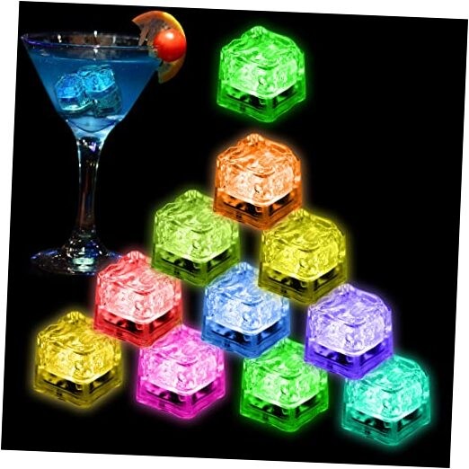 Light Up Ice Cubes 120 Pack,Color Changing Led Ice Cubes Multicolor -120 Pack