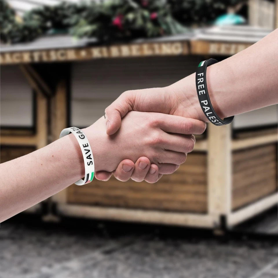 Free Palestine Silicone Wristbands Palestine Flag Bracelet Rubber Men & Women…