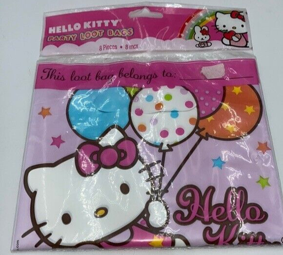 Sanrio Hello Kitty Birthday Party Loot Bags Package of 8 Children’s Kids Cat