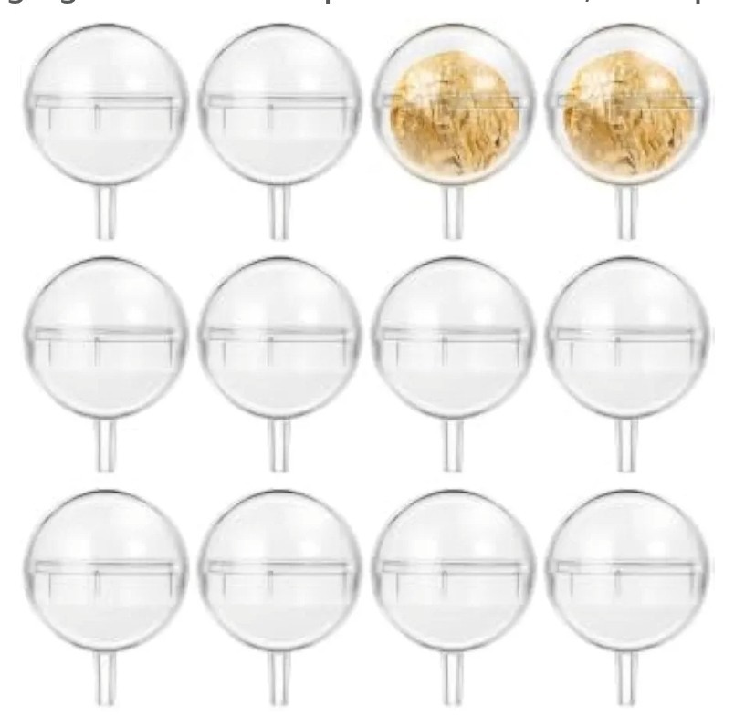 100Pcs Acrylic Candy Packaging Balls DIY Bouquet Accessories, Transparent (D1)