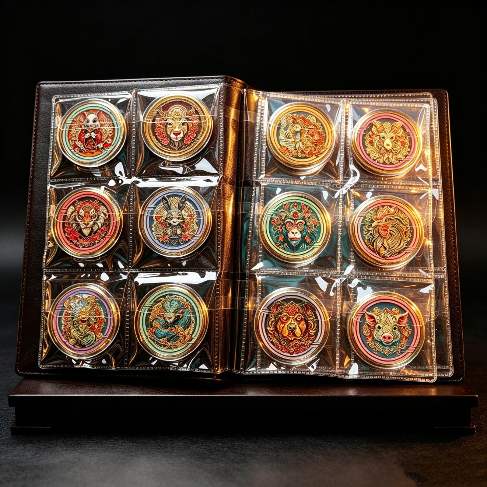 12 Chinese Zodiac Commemorative Coins with Collector’s Album