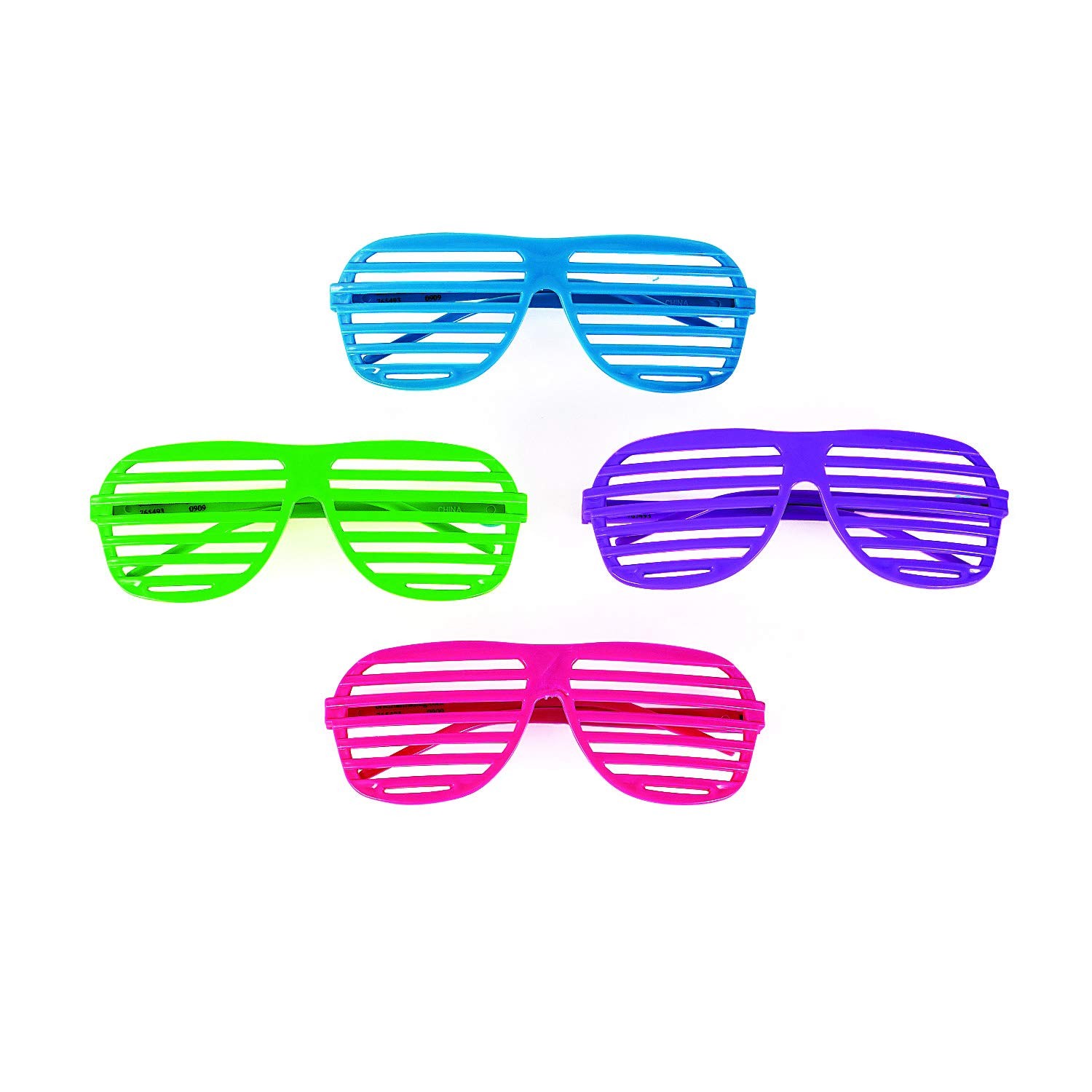 Fun Express Shutter Shades Apparel Accessories, Eyewr, Novelty Glasses, 12 Pack