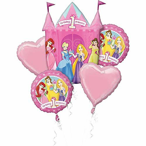 Disney Princess 1st Birthday Foil Mylar Balloon Bouquet (5pc) -NEW!!