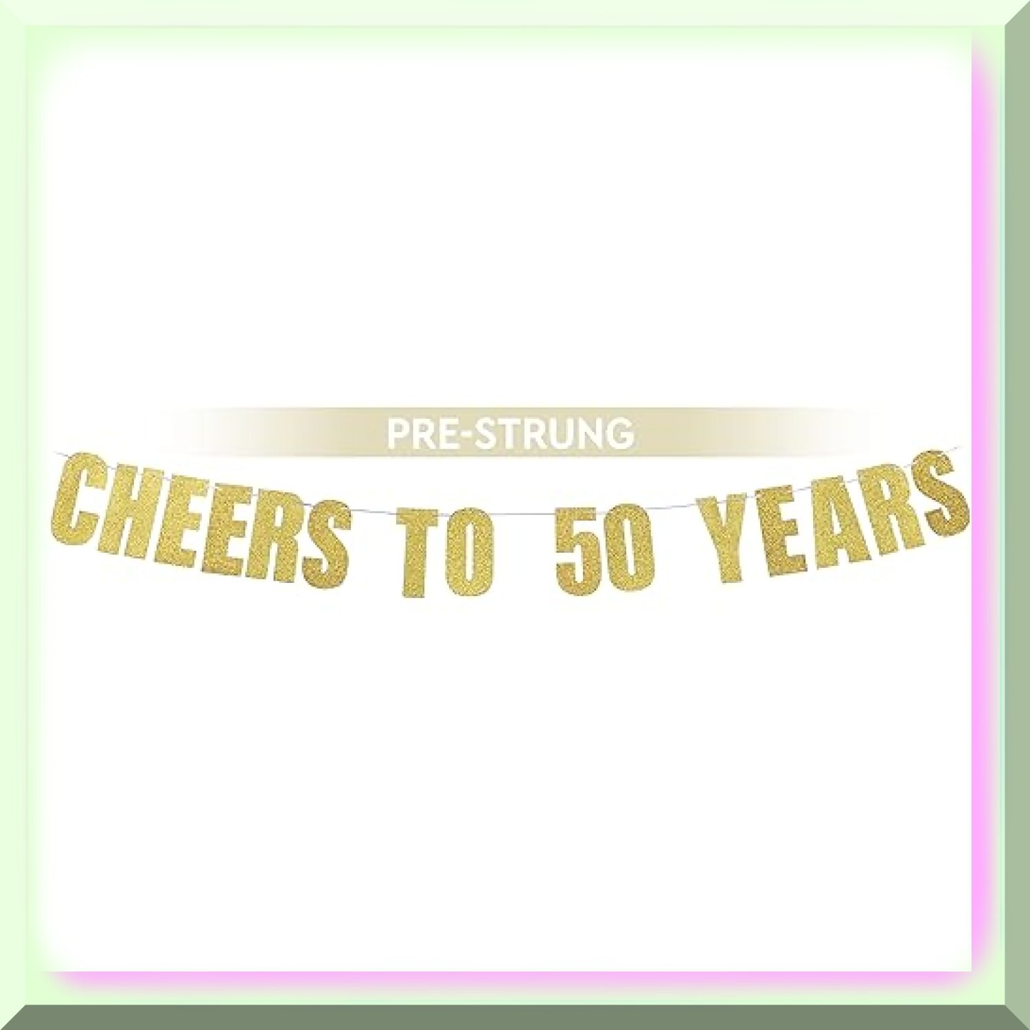 50 Years Over the Hill Birthday Banner