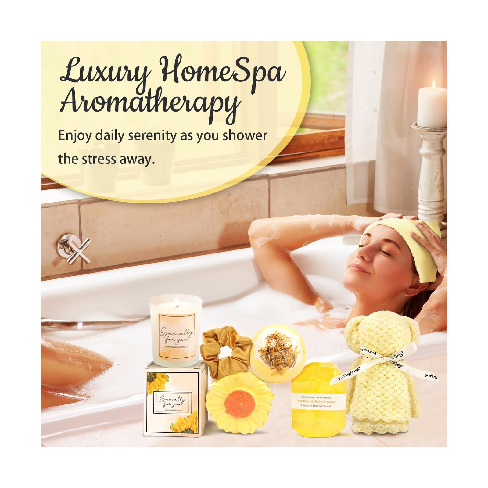 Birthday Gifts for Women, Sunflower Self-Care Package, Sending Suns… Fast Ship