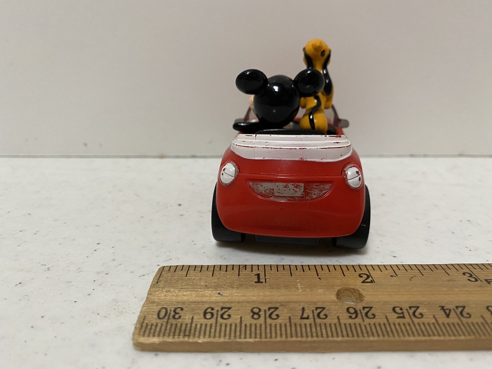 DecoPac Mickey Mouse and Pluto in Rolling Red Car Cake Topper Disney