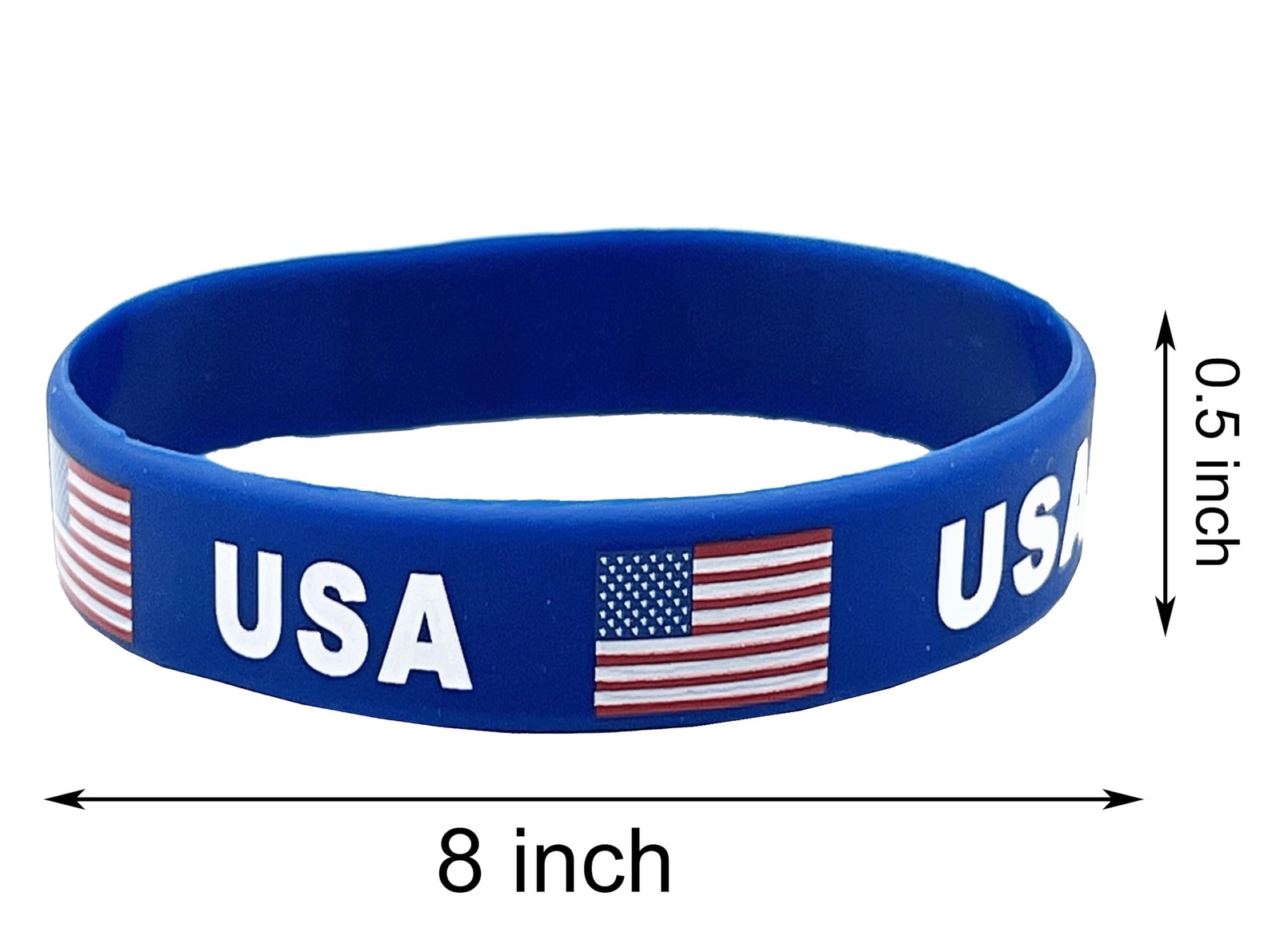 4 Pcs USA American Country Flag Rubber Bracelets, National Flag Silicone Brac…