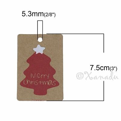 Merry Christmas Tree Wholesale Paper Holiday Gift Tags P2916 – 20, 50 Or 100PCs