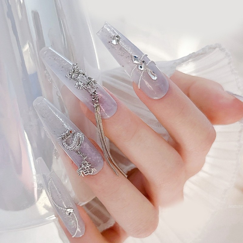 Add Fashion to Your Nail Art with 2024 Chinese Style Metal Nail Drill Pendant
