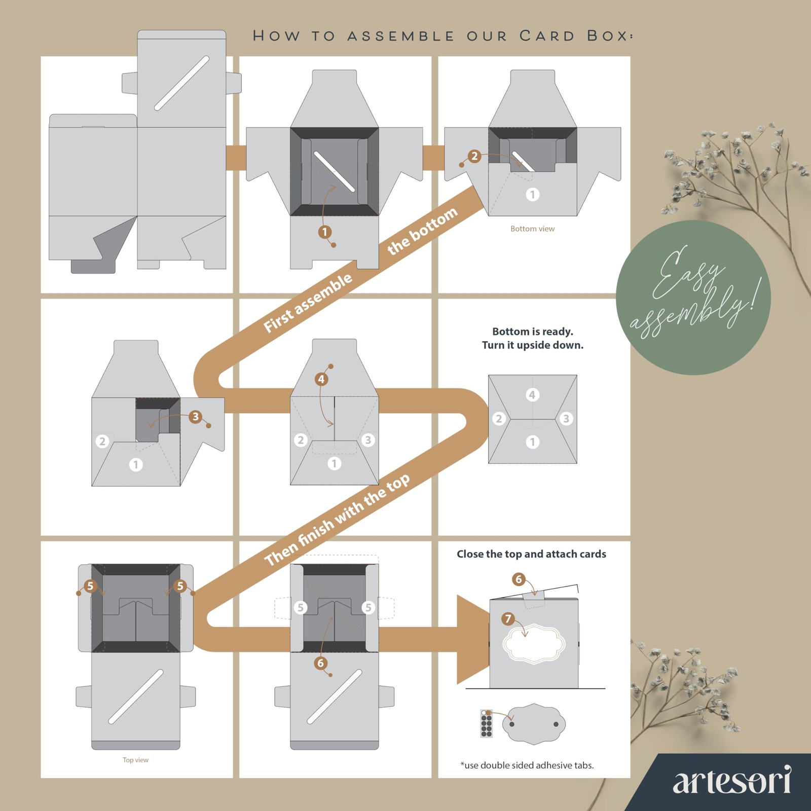 ARTESORI Gift Card Box for Party — White 1 Count (Pack of 1),