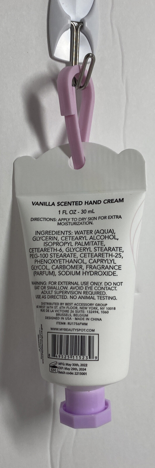 Panda Grape, vanilla, berry Scented Hand Cream Lotion 1 oz with bag clip NEW