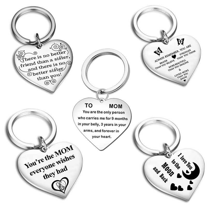 Personalised Gifts For Her Him Mom Auntie Sister Brother Dad Son Keyring Present