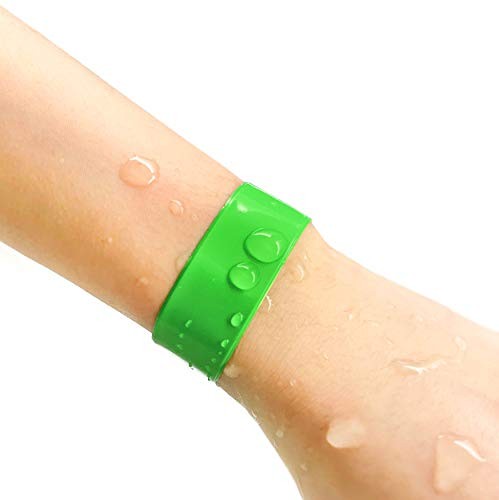 Ouchan Plastic Event Wristbands Neon Green – 500 Pack Vinyl Wristbands for
