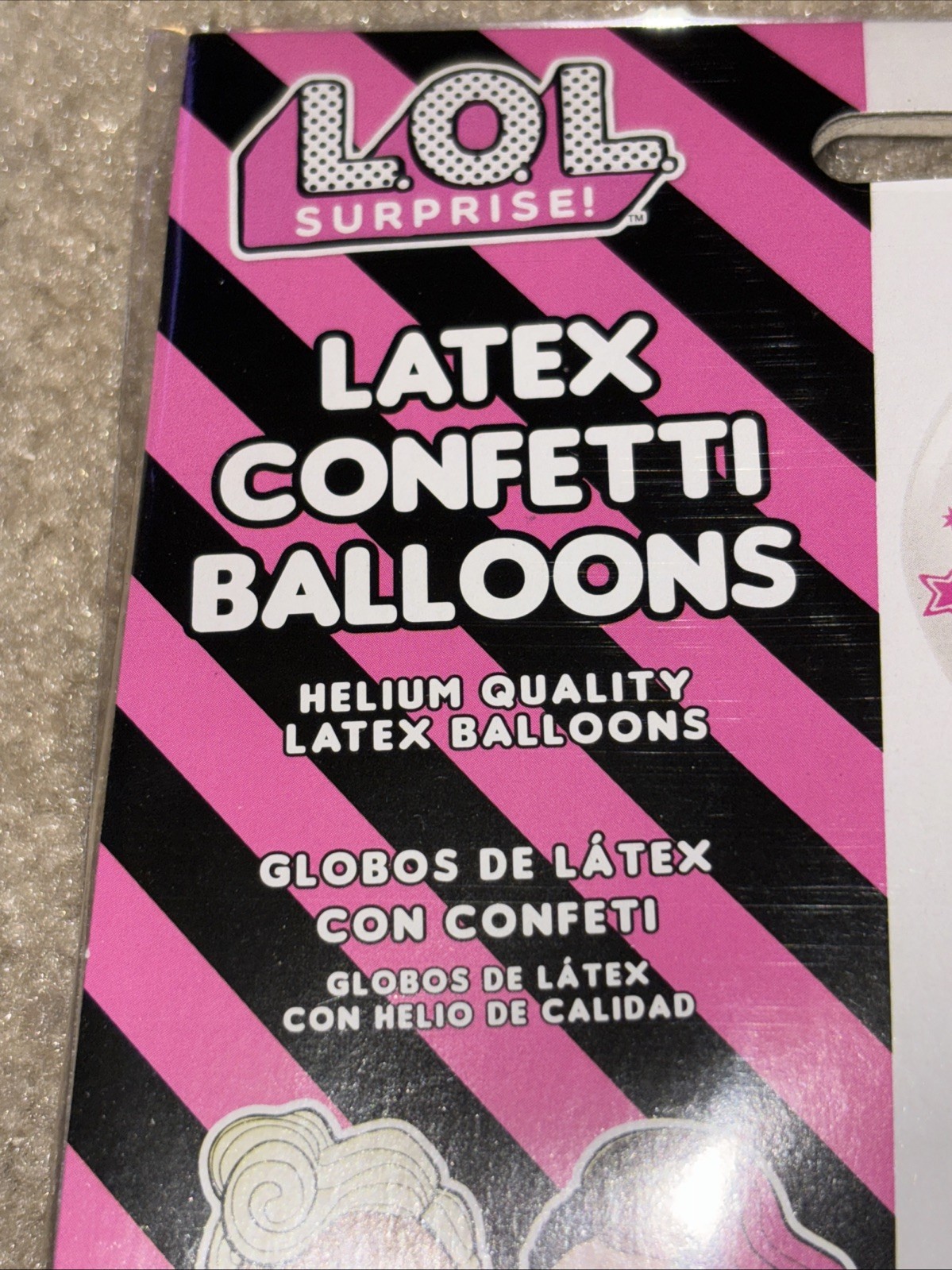 New 12″ Assorted Latex Balloons LOL Surprise Design 6 pcs. 3 with confetti