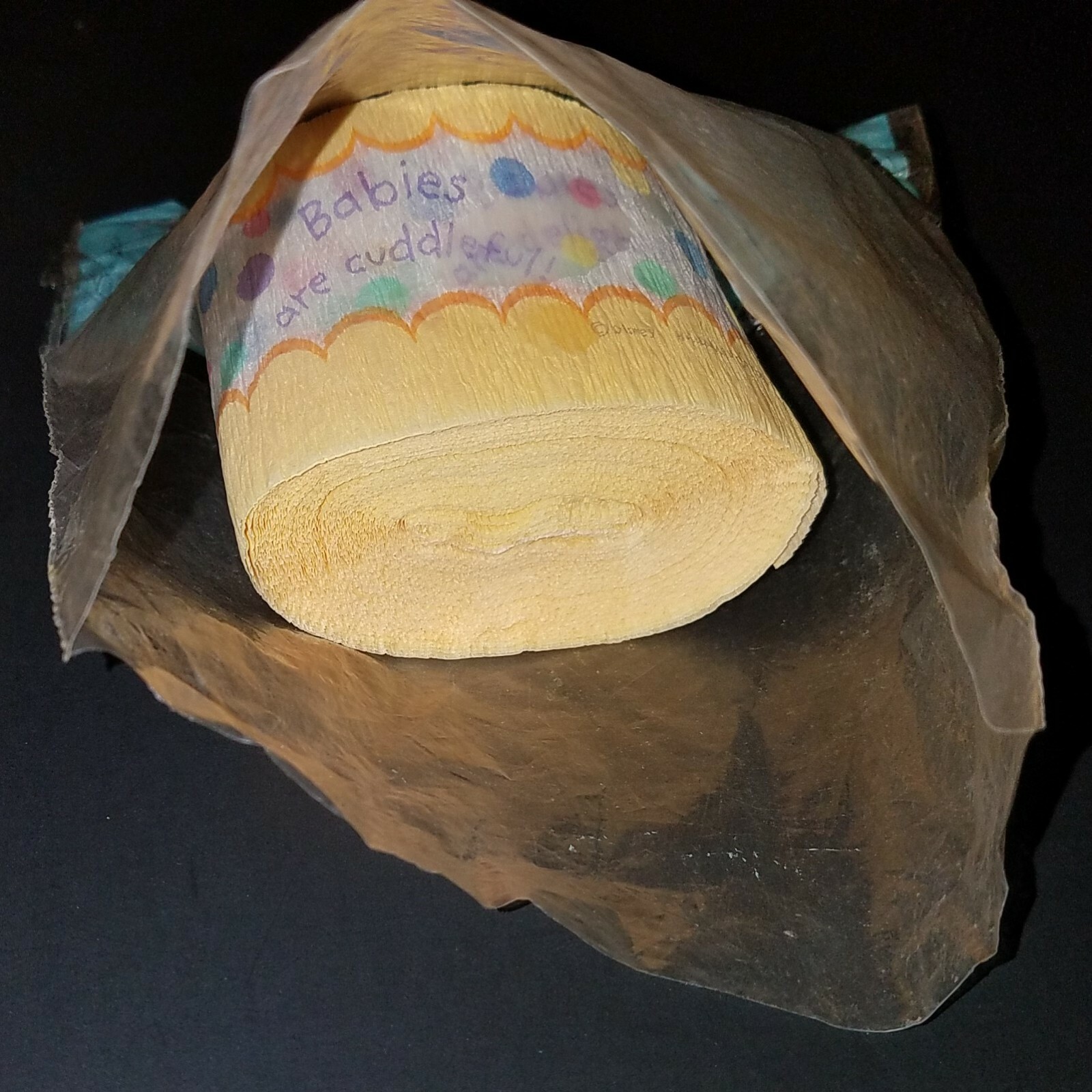 VTG 2 packs Disney Baby Shower Crepe Paper Streamers Yellow Hallmark Party