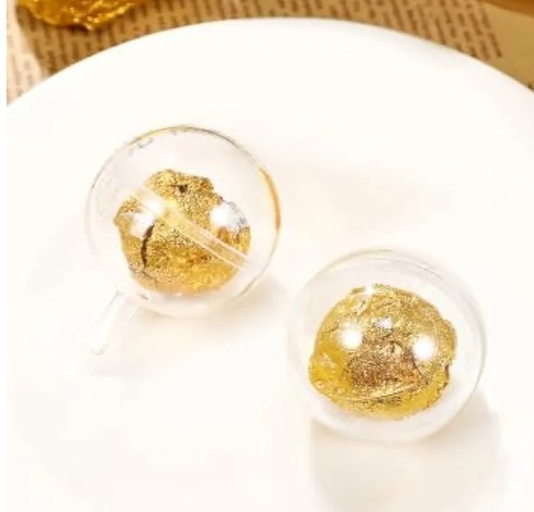 100Pcs Acrylic Candy Packaging Balls DIY Bouquet Accessories, Transparent (D1)