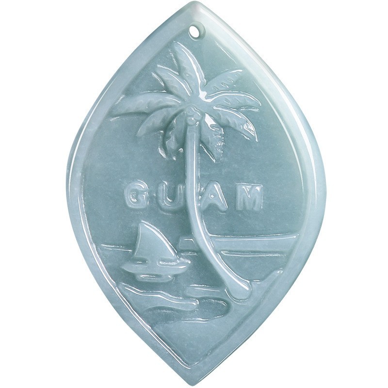 Jade Pendant Jadeite Travel Souvenir Gift Unisex Luck Amulet Handmade Carving