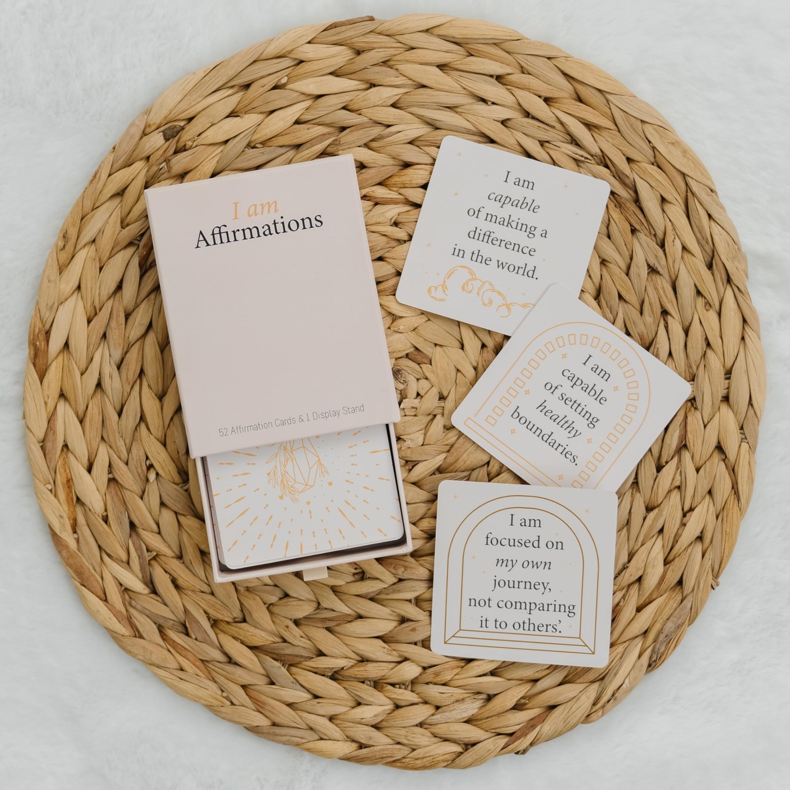 Rennie and Sage I Am Positive Affirmation Cards | 52 Decor 3.5 inches, Paper