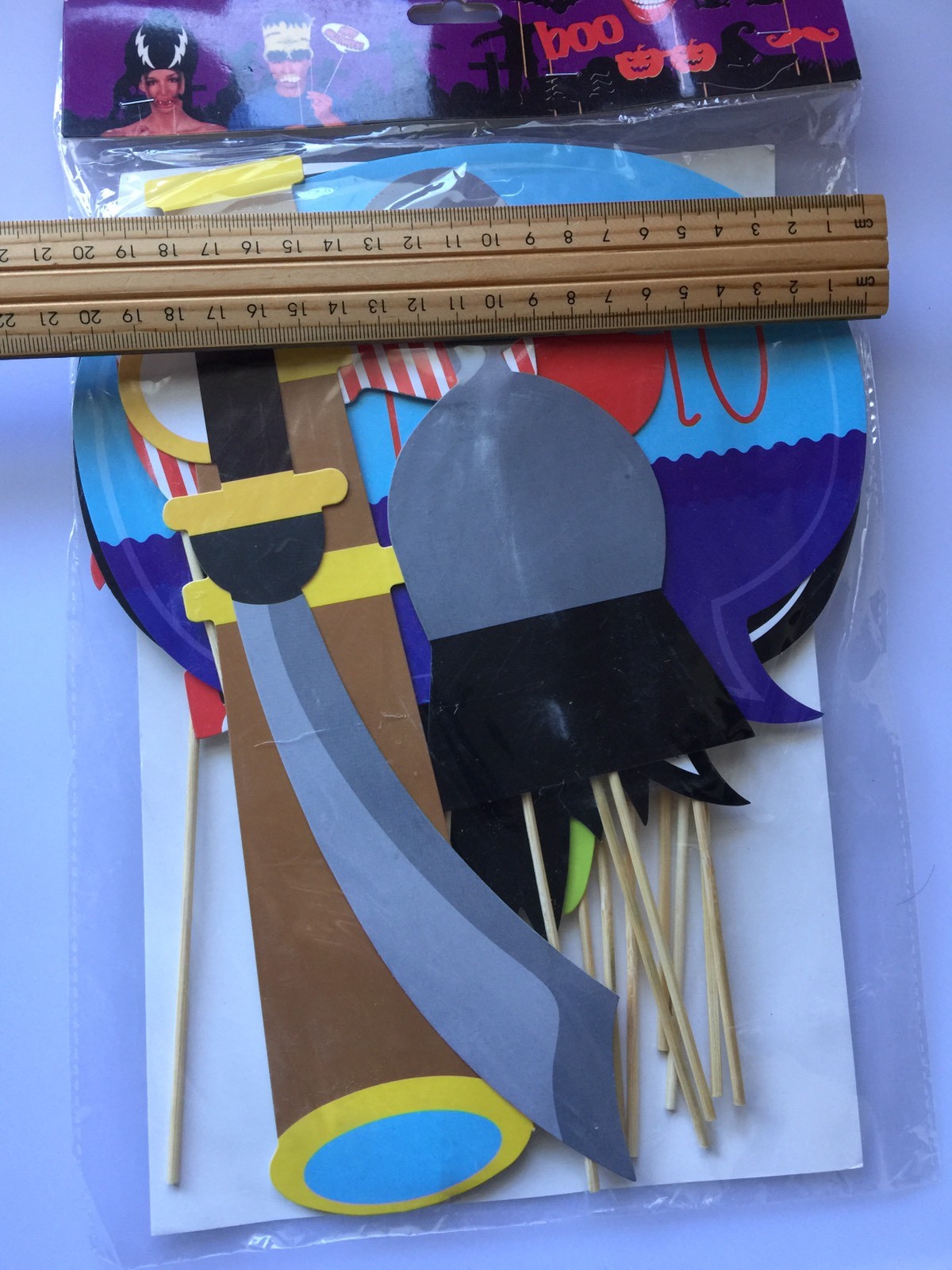 20pc Pirate Sailor Birthday Party hat beard Selfie Photo Booth Prop Game Sign