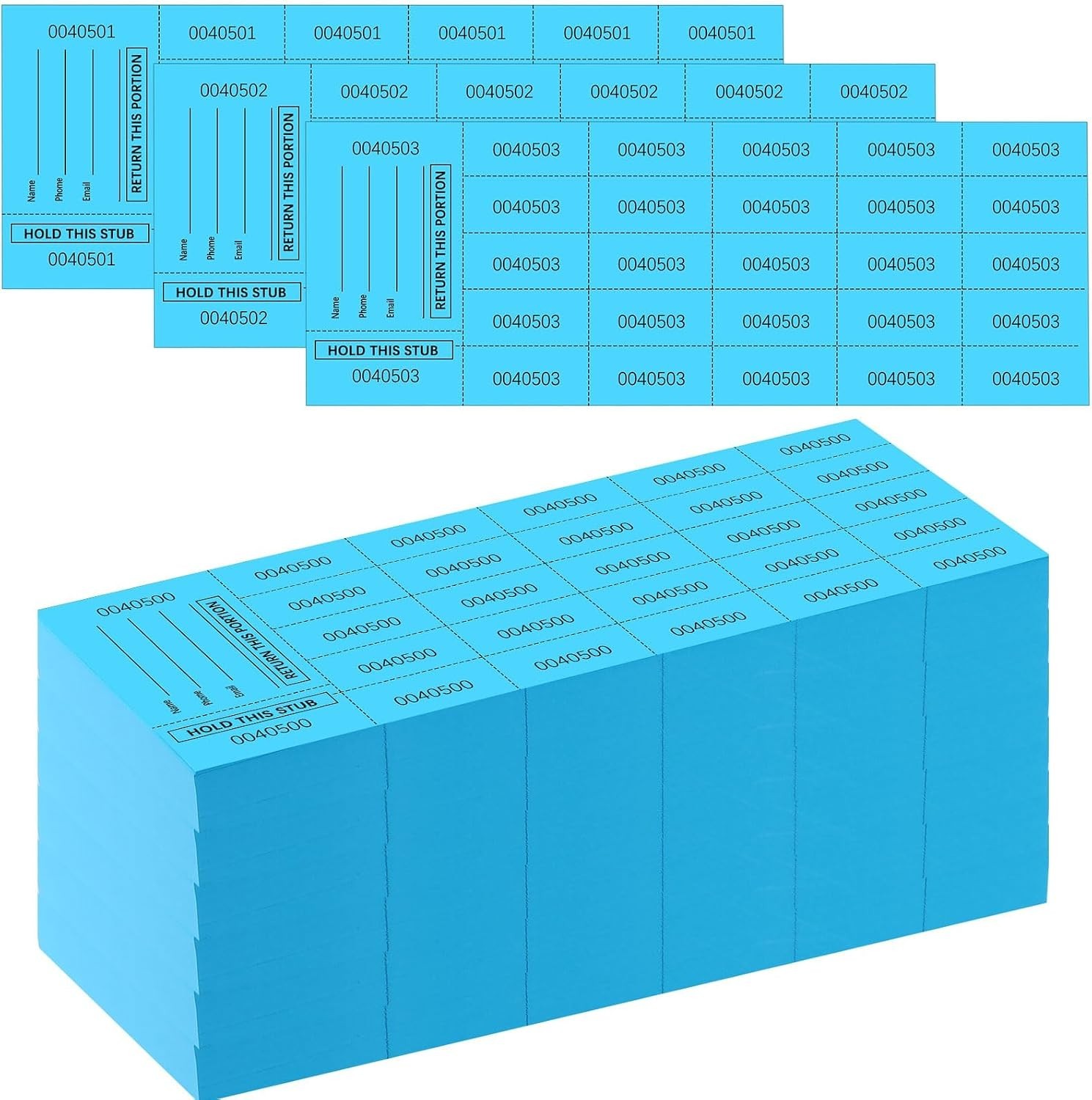 1000 Sheet 25 Bid Raffle Tickets Chinese Auction Tickets Sheets Auction Fundr..