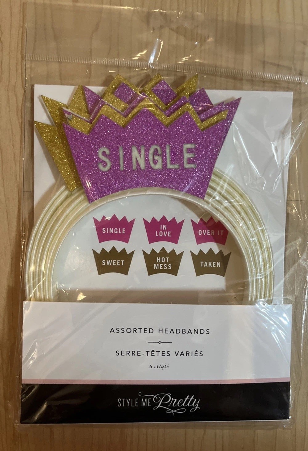 Style Me Pretty Bride/Bachelorette Headbands Party Favors 6 pack *NEW*