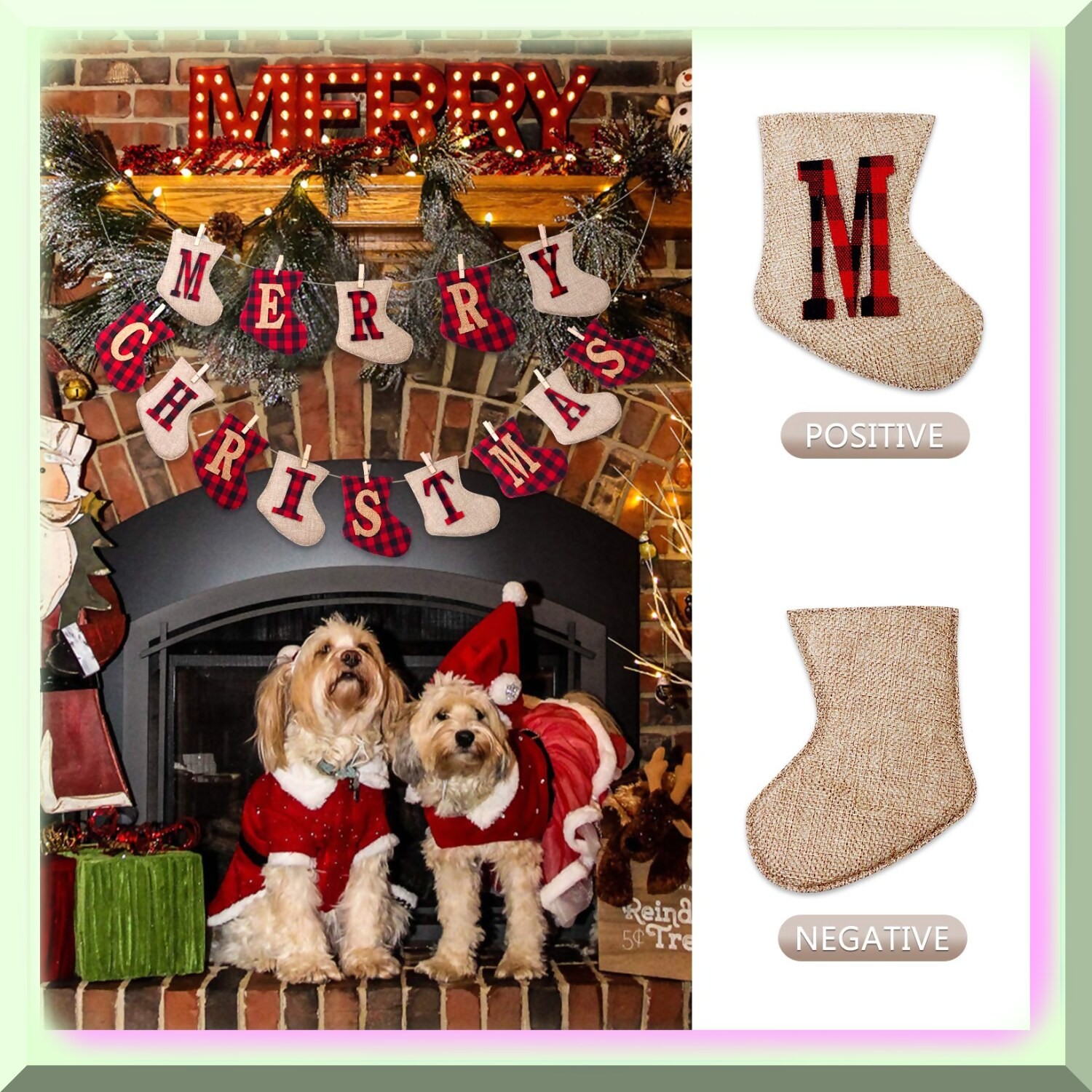Rustic Burlap Banner Indoor Outdoor Decor