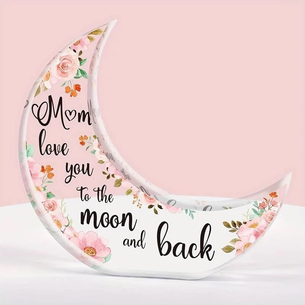 Moon Acrylic Plaque Gift for Mum – Christmas & Mother’s Day Keepsake