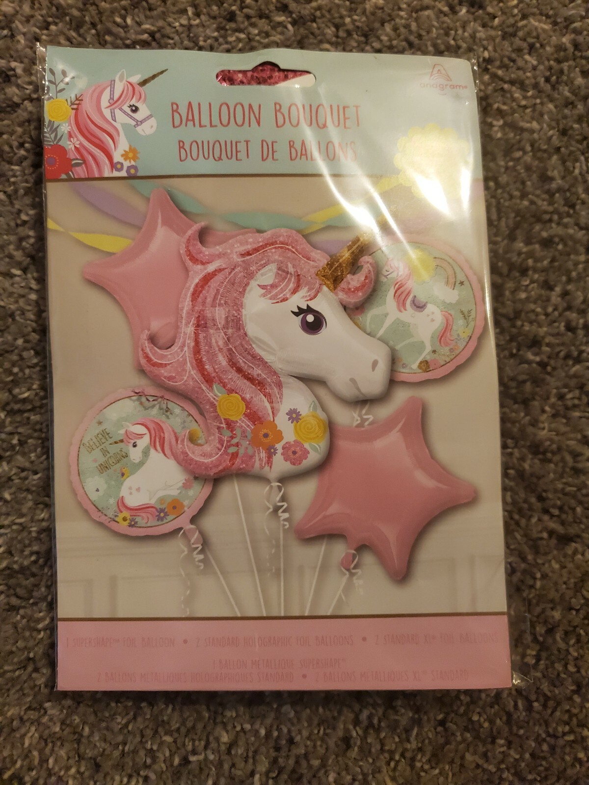 Anagram Unicorn Balloon Bouquet