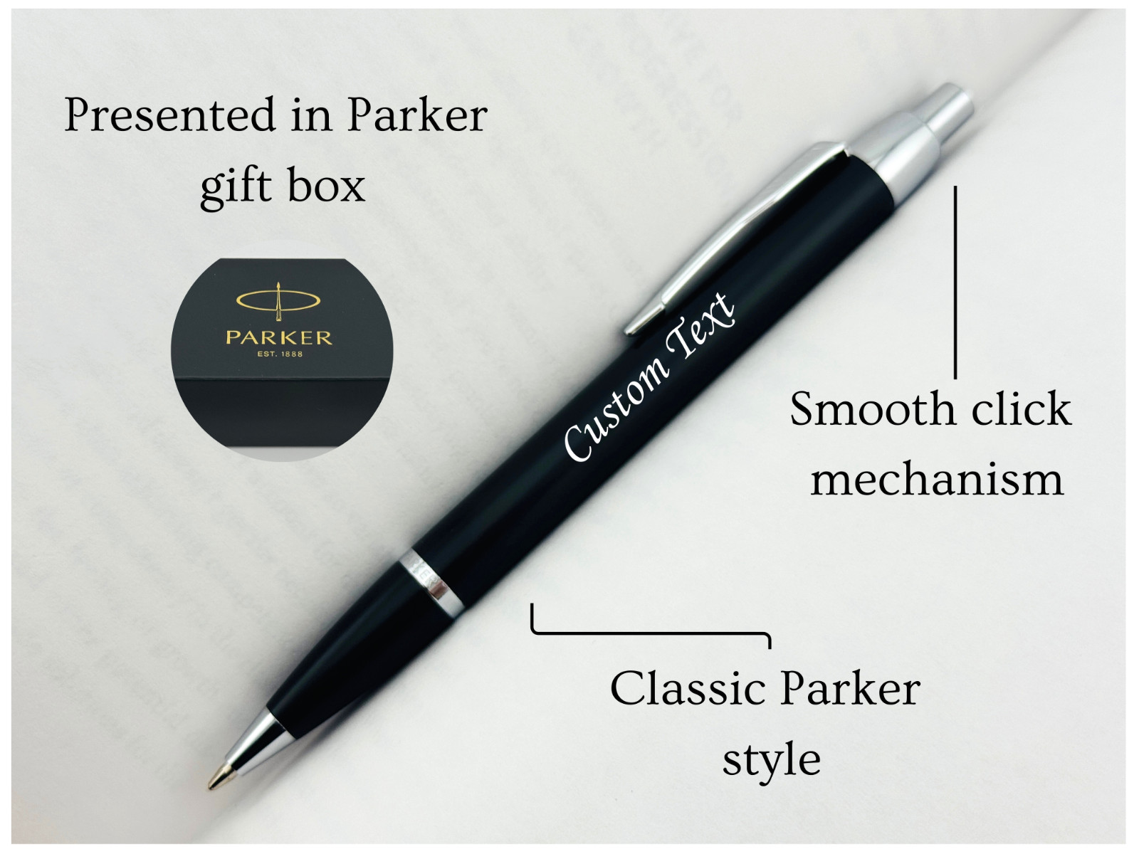 Personalized Bamboo Wood Ballpoint Pen Executive Custom Engraved Christmas Gift