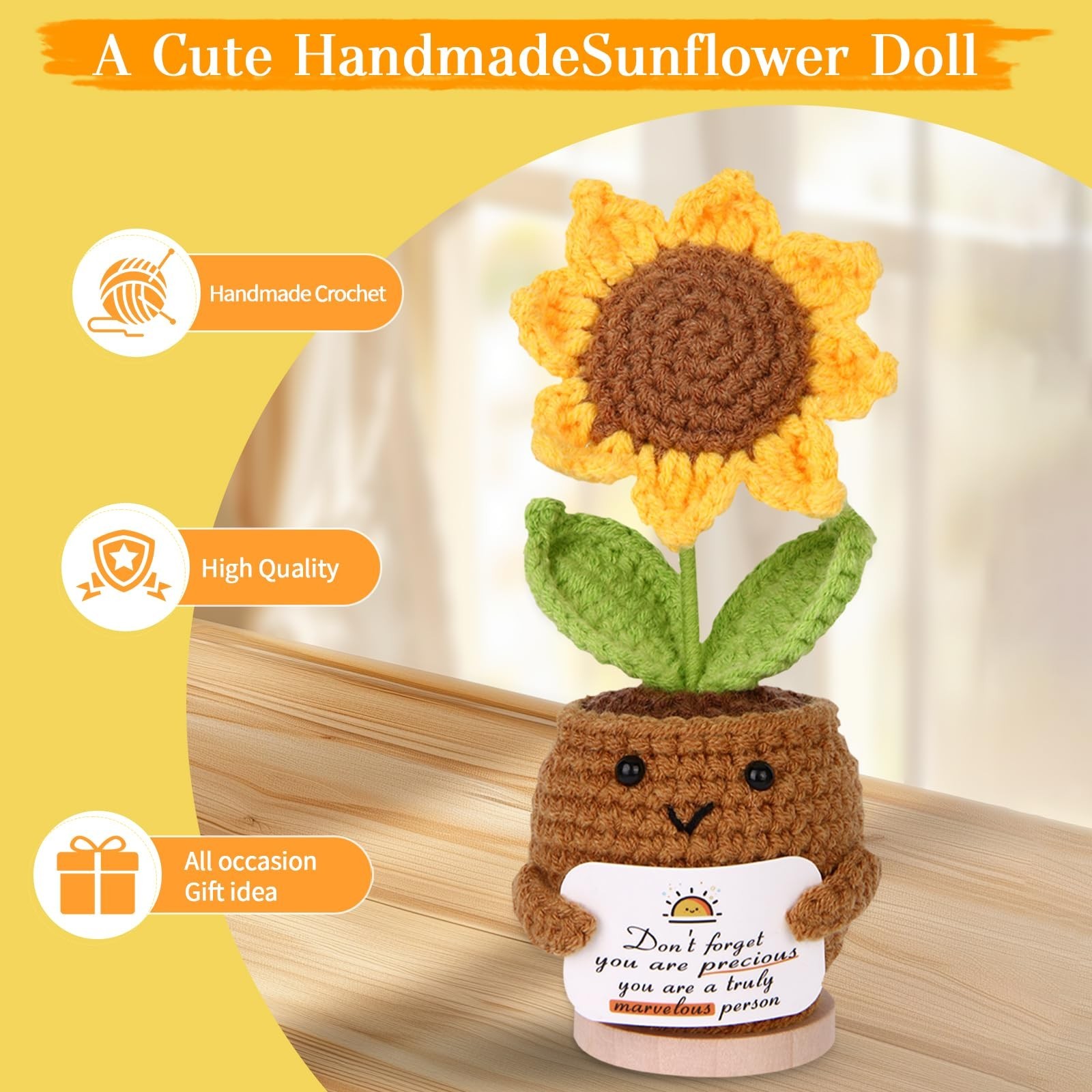 10Pcs Sunshine Gift for Women – Unique Care Package with Sunflower Gifts, Fri…