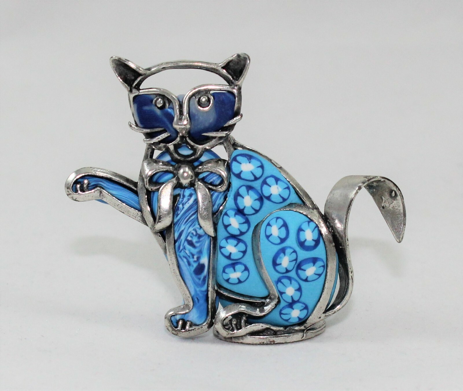 Silver Sterling 925 Miniature Animal Figurines In Micro Fusion And Opaline