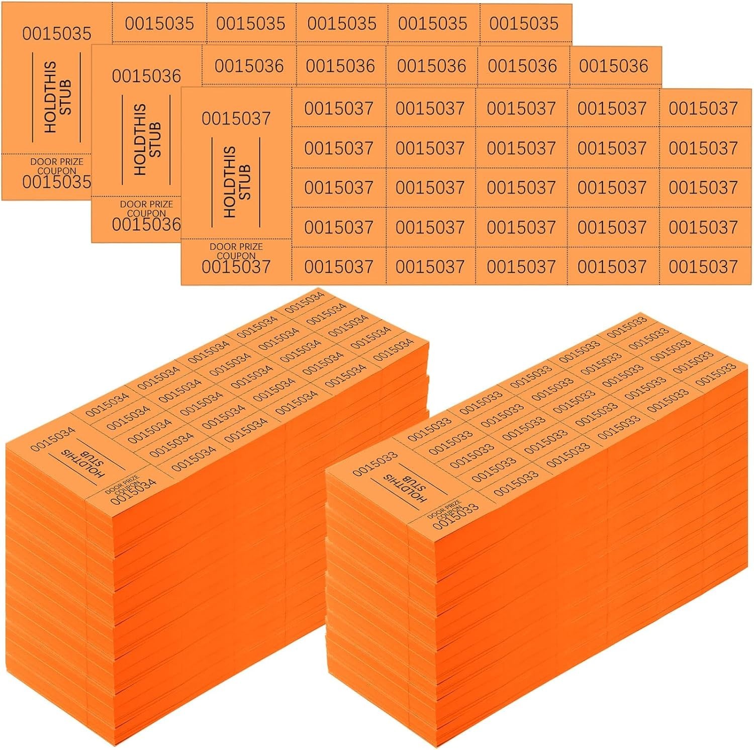 Kosiz Raffle Ticket Sheets, 2000 Sheets 25-Bid Auction Tickets for Prizes Events