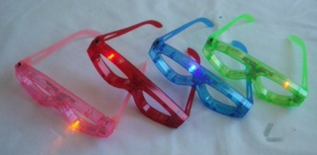 24 pcs Blinking Eyeglasses Multicolor LED Light Up Flashing Kids Gift Bag Filler