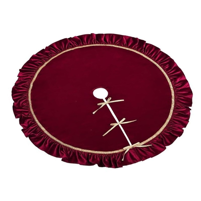 Christmas Tree Skirt 120cm/47inch Soft Cover for Indoor Display Use
