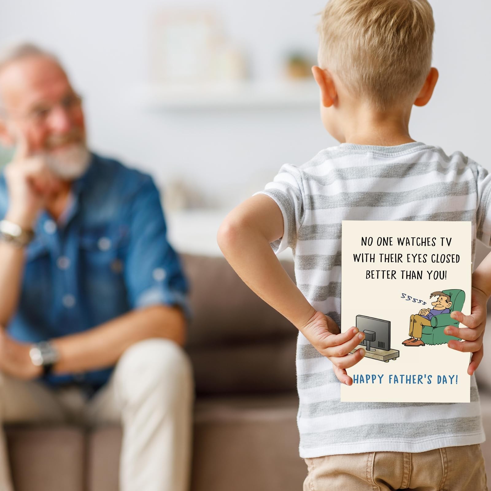 Funny Father’s Day Card for Dad Grandpa, 5.3x 8/ 13.5 cm x 20.5 cm, ES83