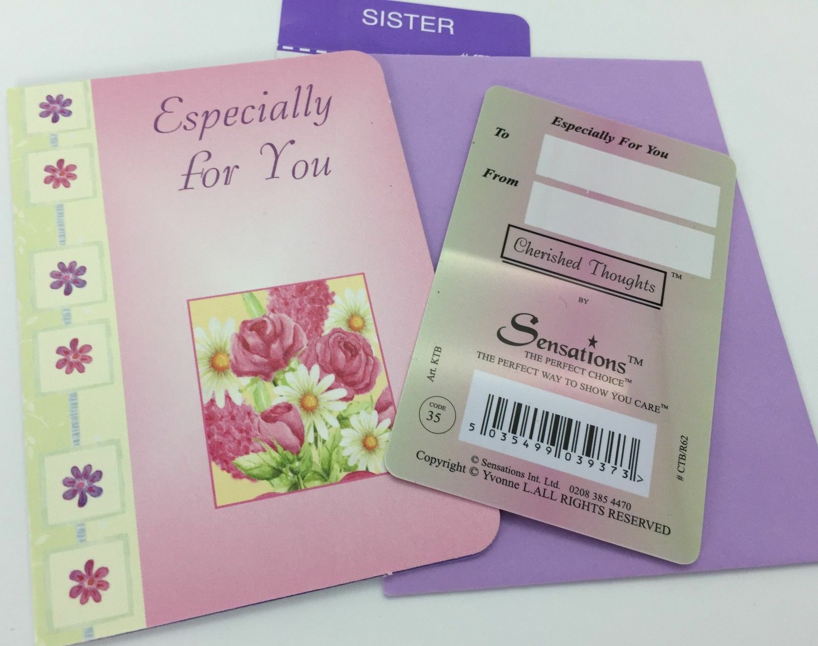 Sister You’re So Special,, Sentimental Keepsake Wallet / Purse Card – gift, age