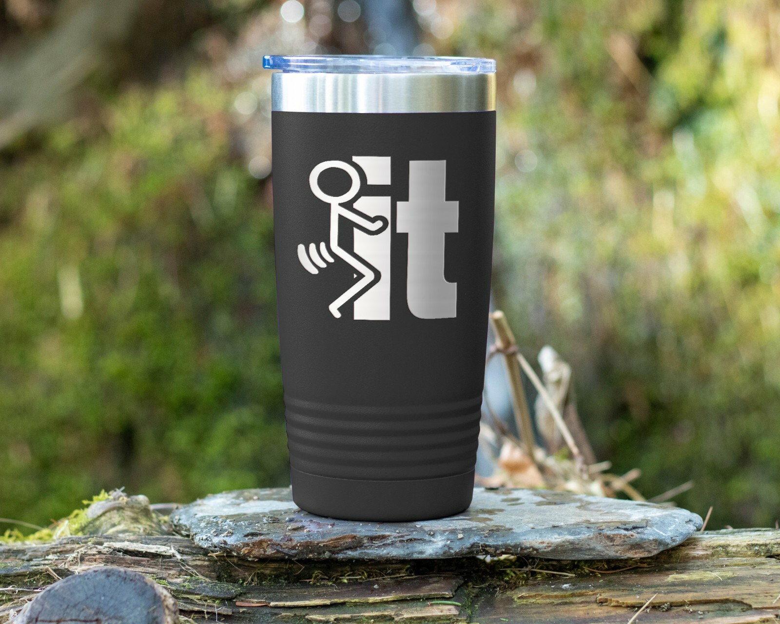 Coffee Tumbler F#@K IT Funny 20 oz. Stainless Steel Travel Tumbler – Black