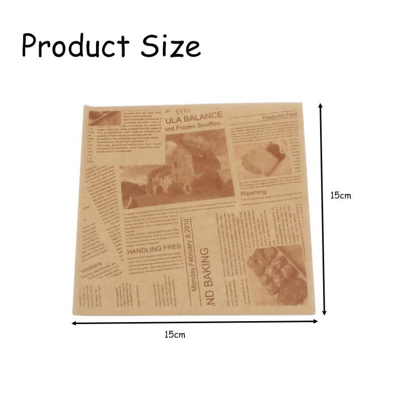 200Pcs Disposable Food Wrapping Wax Paper Hambur Sandwich Candy Wrap Paper New