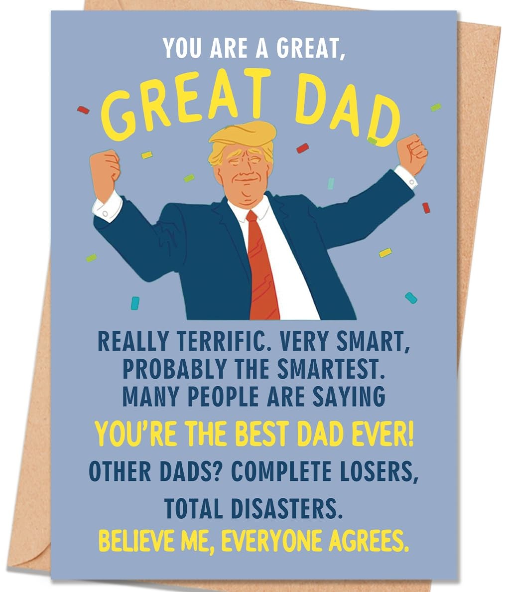 Funny Father’s Day Card Gift for Dad from Daughter Son 7×5 inches, card 543