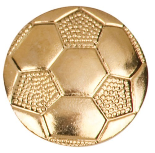 Gold Finish Metal Soccer Ball Pin TIE TACK School Varsity Chenille Insignia
