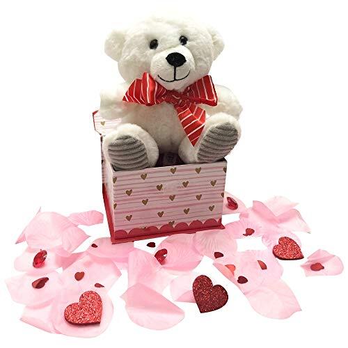 Valentines Day Romantic Gifts for Her | Teddy Bear Plush in a Gift Box & Deco…