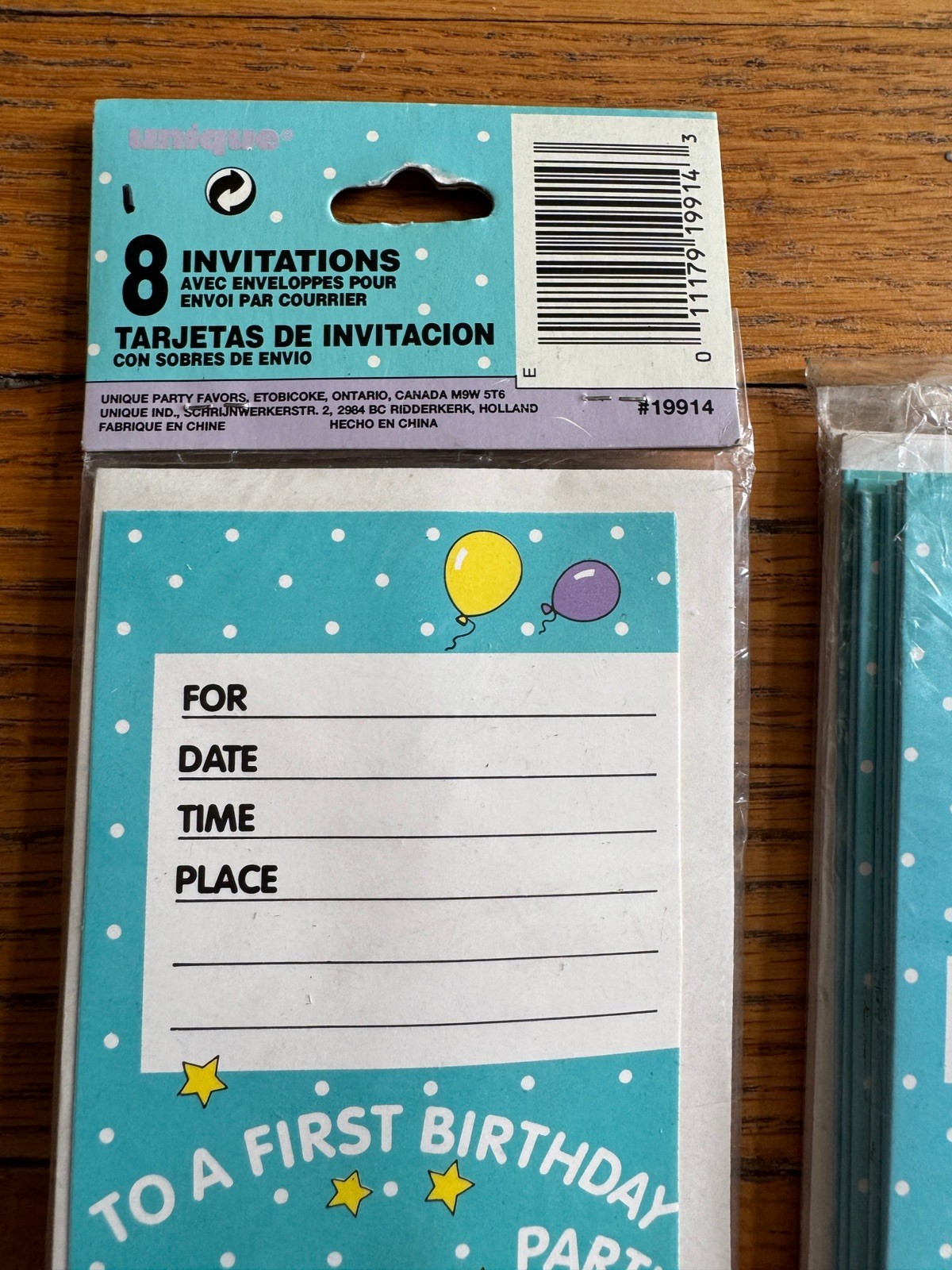 Vintage New Baby’s First Birthday Invitations and Thank You