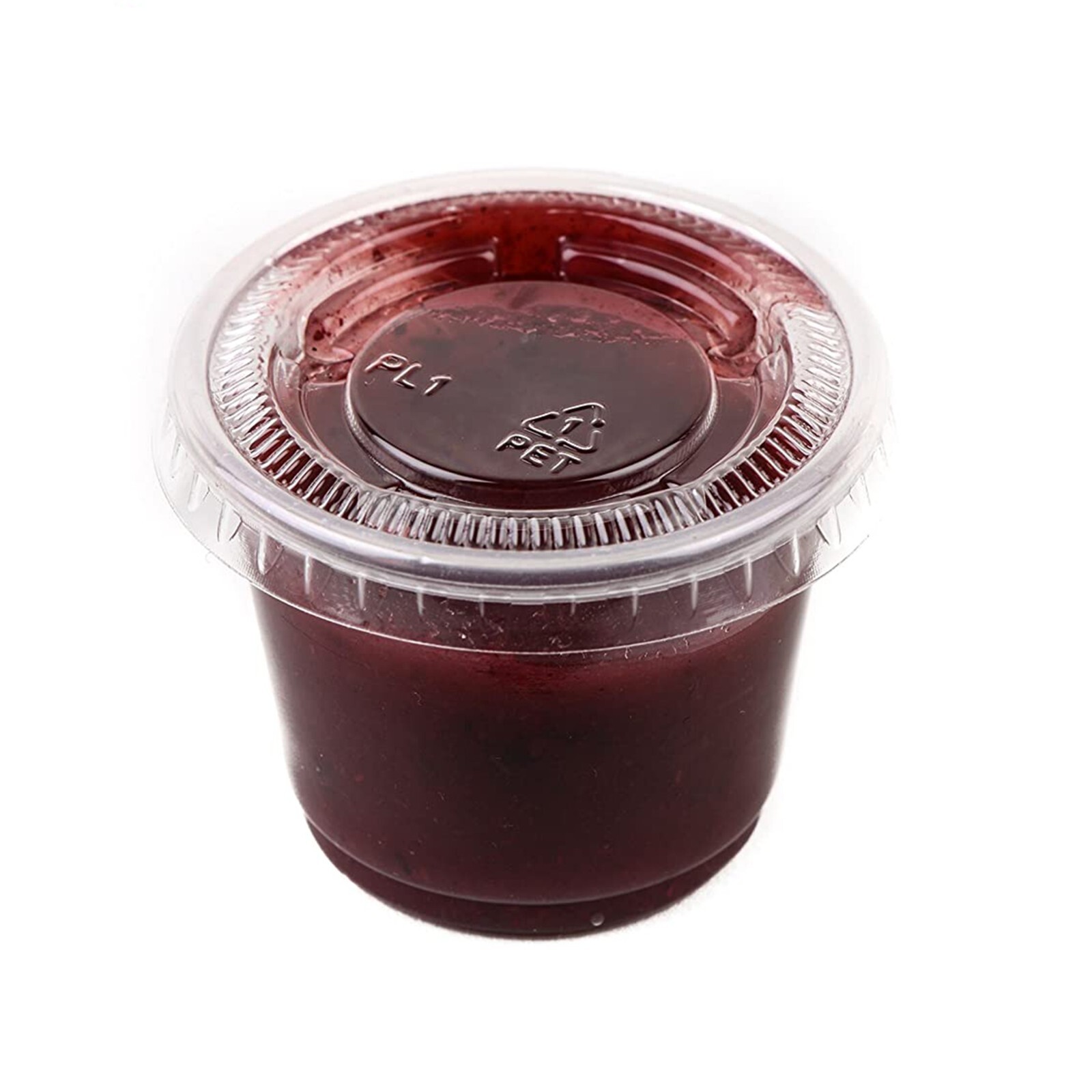 20 Pack – Clear Plastic Disposable Portion Cups with Lids 1 Oz.