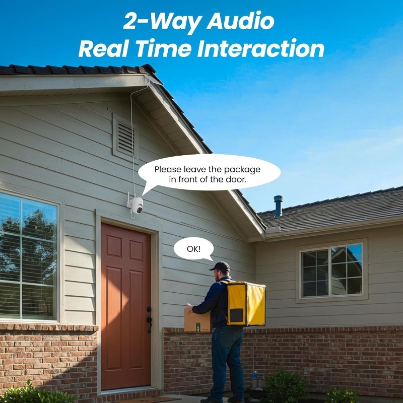 2K Cameras for Home Security-2.4G WiFi Outdoor Camera Wireless Solar