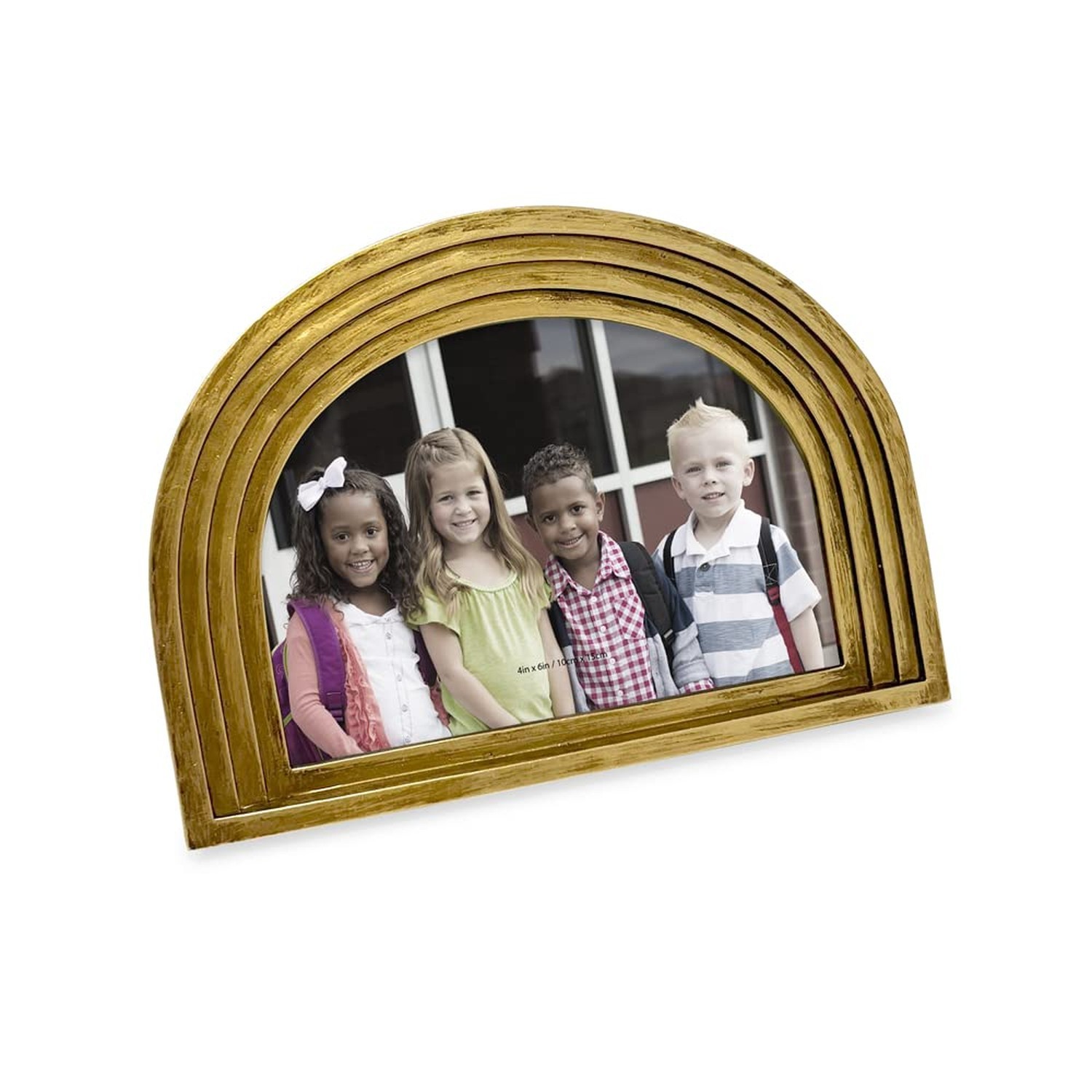Isaac Jacobs 4×6 Horizontal Gold Arc Resin Picture Frame with Gradient Design…