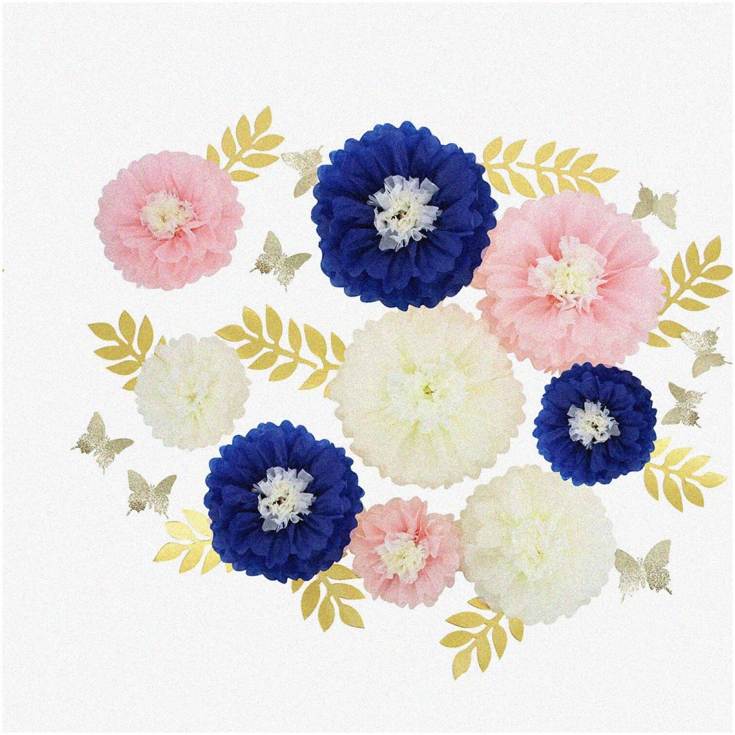 DIY Paper Flower Set for Bridal Shower Decorations