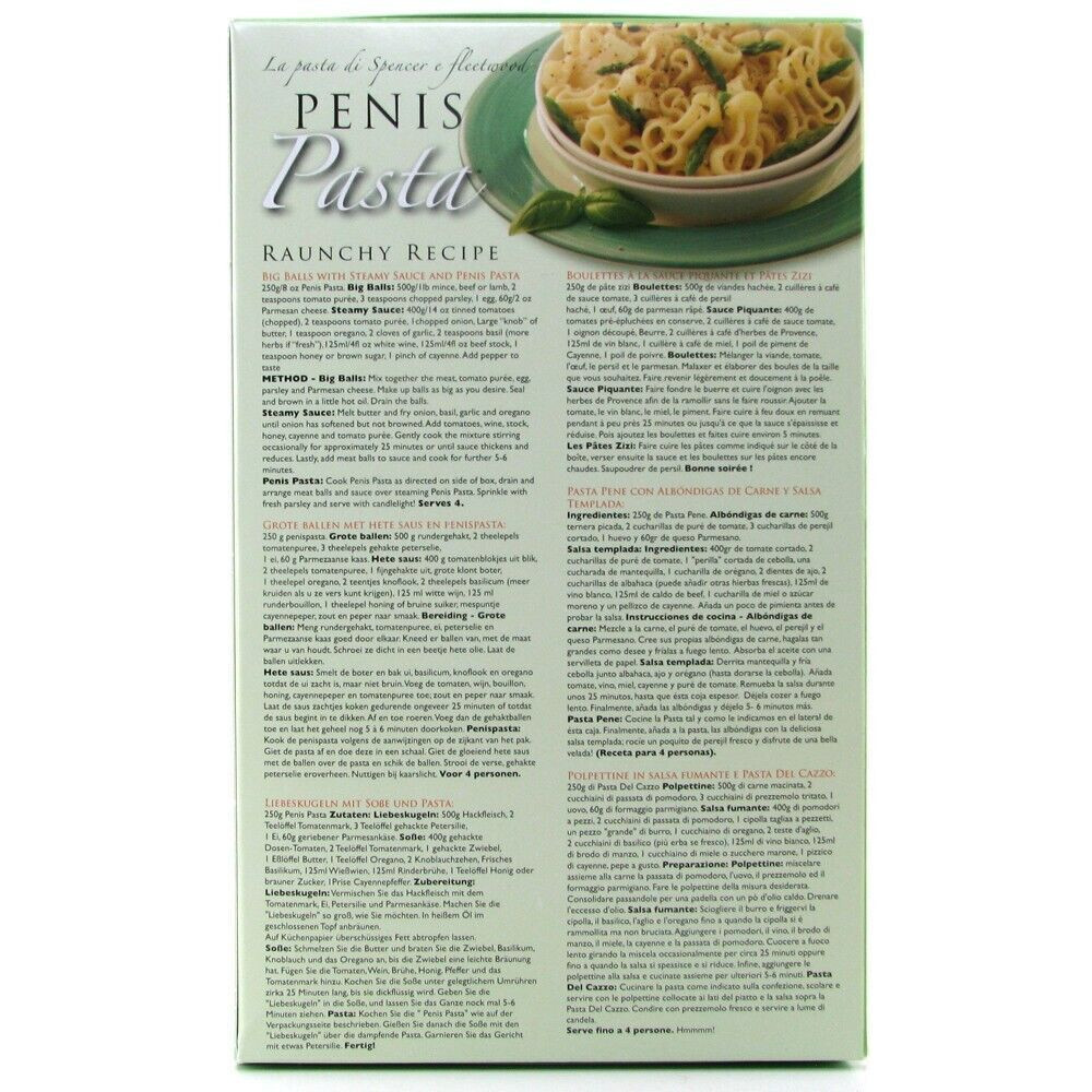 Penis Pasta 100% Durum Wheat – Bachelorette Bride to Be Fun Shower Gag Gift