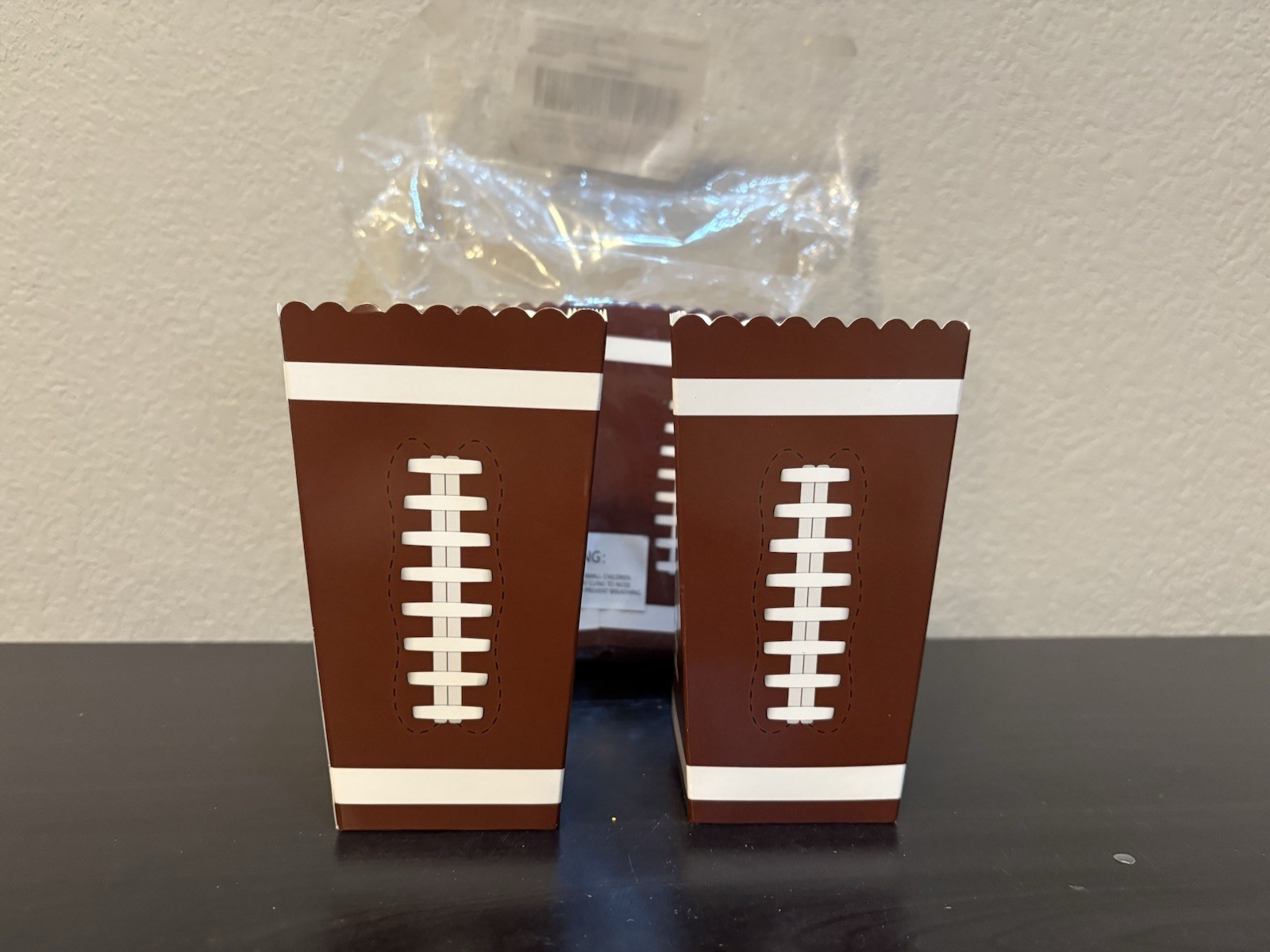 Football Popcorn Boxes Pack Of 50 L-7.7 cm X D-5.7 cm X H-13.5 cm. New Gatherfun